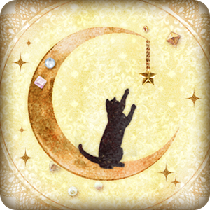 Black Cat and Crescent Moon logo