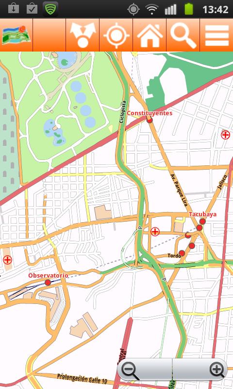 Mexico City Offline mappa Map Screen 3