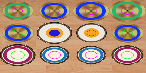 skutečné bicí soupravy - náhled