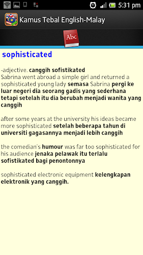 Kamus Tebal English Malay Latest Version For Android Download Apk