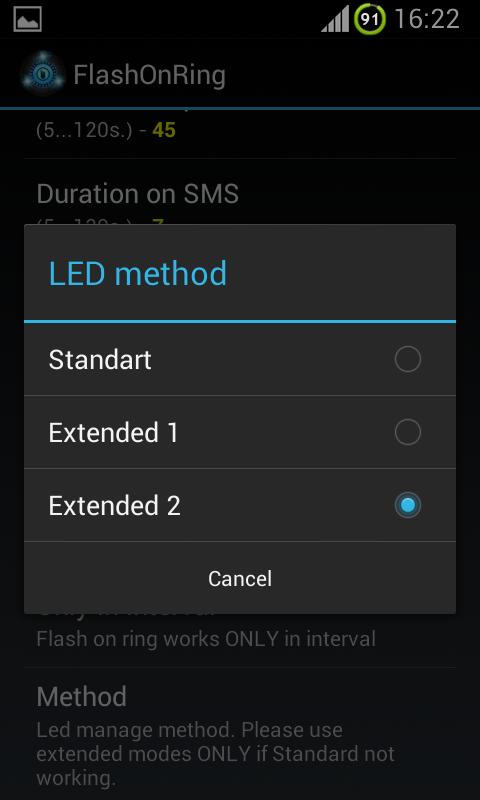FlashOnRing Screen 3