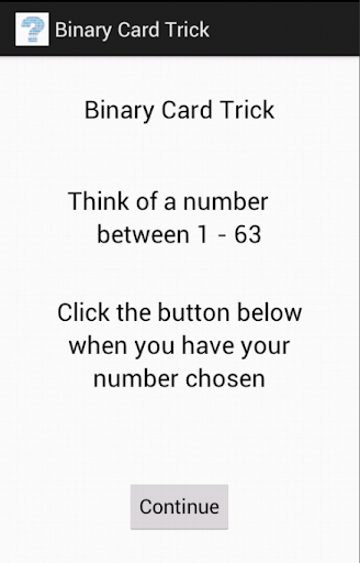 Binary Card Trick