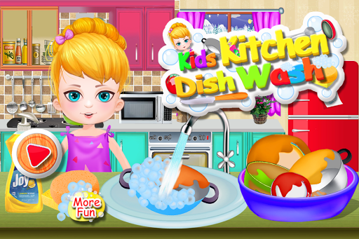 Wash dishes girls games