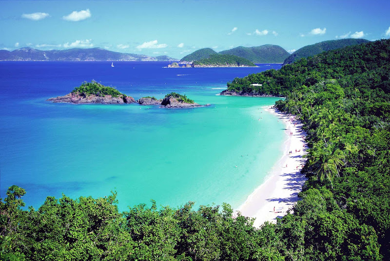 The overlook at Trunk Bay, with its vivid vista of jungle and water, may be one of your top highlights when visiting St. John in the U.S. Virgin Islands.