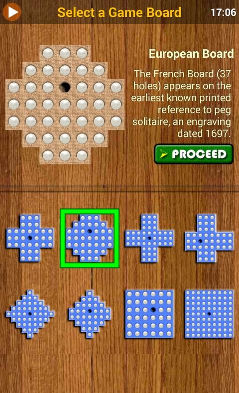 Android application Marble Solitaire Puzzle screenshort