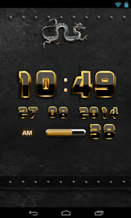 Zlatý drak Clock Widget - náhled