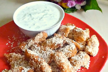 Shanghai Chicken with Tzatziki sauce