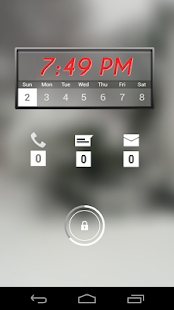 Free Download Red Box Clock with Calendar APK for Android
