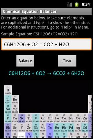 Chemical Equation Balancer Online -- EndMemo