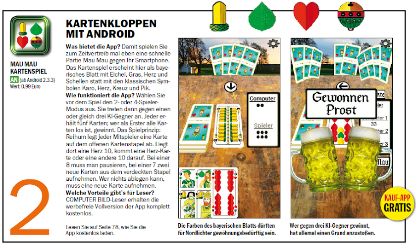 Mau Mau-Kartenspiel werbefrei Screen 2