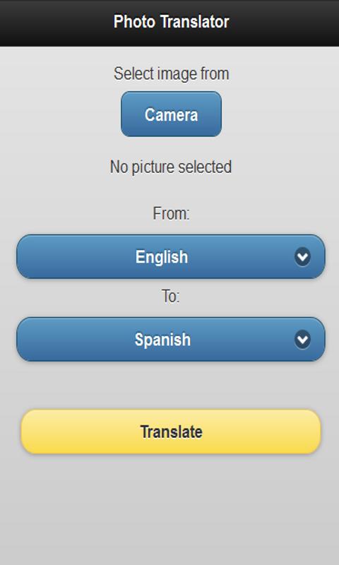Android application Photo Translator Free screenshort