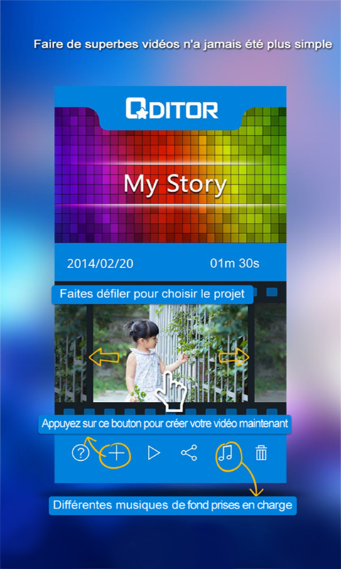 Android application Qditor - best video editor screenshort
