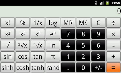 Android application Calc+ screenshort