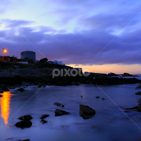 Tower at night by Jozef Svintek - Landscapes Waterscapes