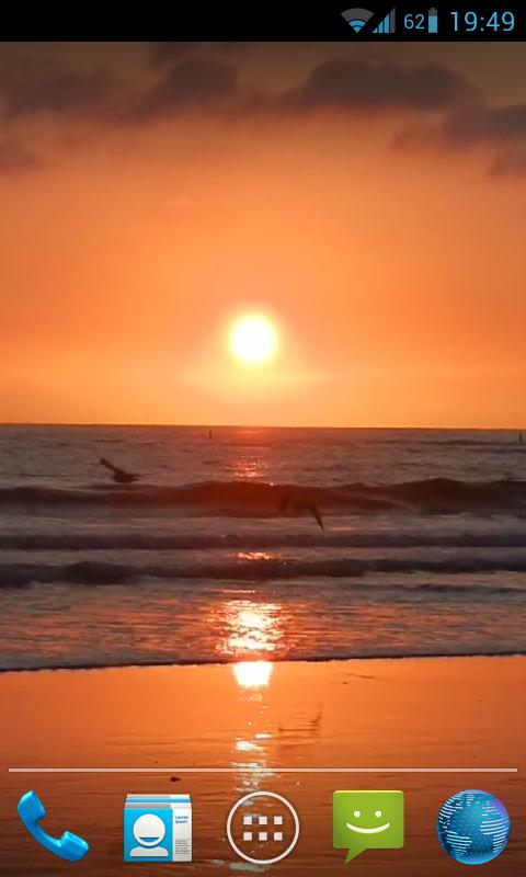 Sunset Relaxing Waves Live HD Screen 1