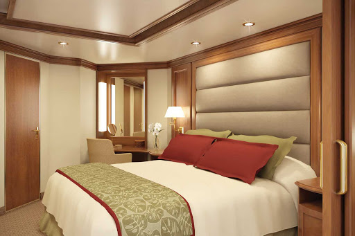 Silver_Spirit_Silver_Suite - The Silver Suite features separate living and dining rooms along with two French balconies. Located at midship, it's a favorite among cruisers aboard Silver Spirit.
