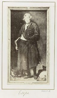 Fotoreproductie van een schilderij door Velázquez, voorstellend een portret van Aesopus