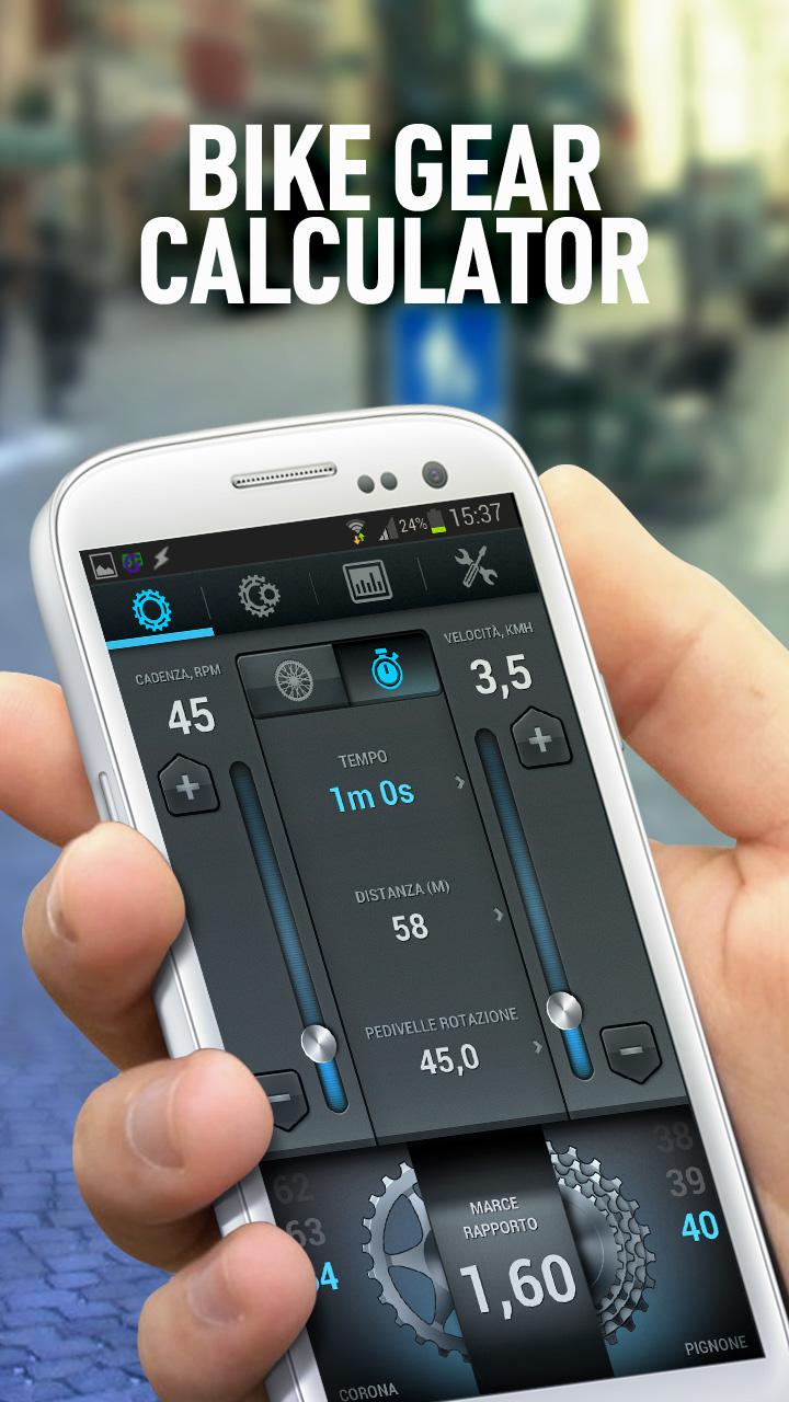 Android application Bike Gear Calculator screenshort