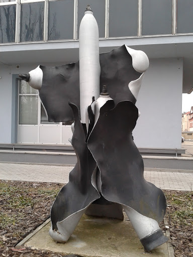 Exploded Gas Bottles Statue Portal in Horní Liboc Praha Czech Republic ...