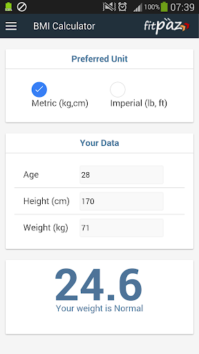 FitPaz BMI Calculator
