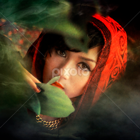 Lady in Red by Mas Adib Zahiruddin - People Portraits of Women