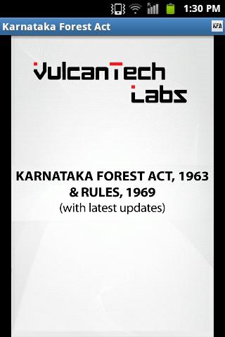 Karnataka Forest Act Rules