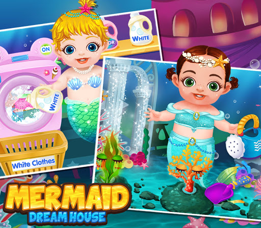 【免費家庭片App】Mermaid Babies Fun House Clean-APP點子