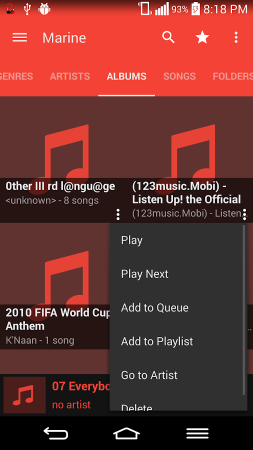 Marine Music Player - screenshot