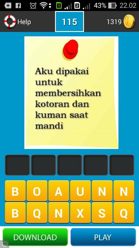 Kuis Tebak Kata Screen 2