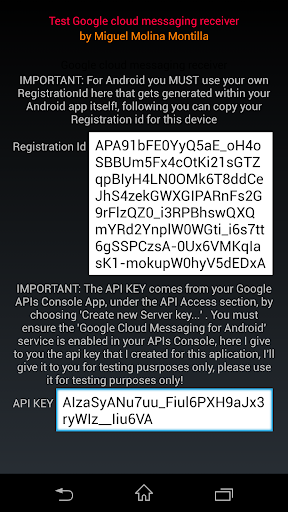 Test Google Cloud Messaging