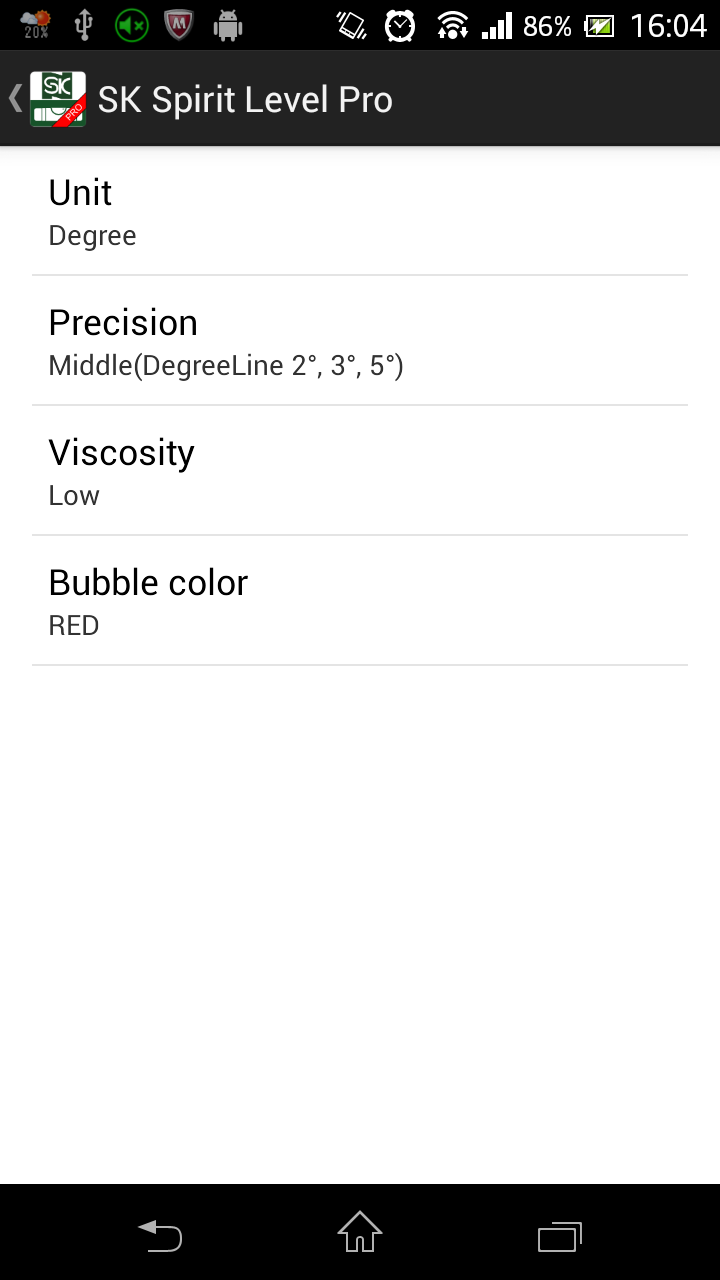 SK Spirit Level Pro Screen 2