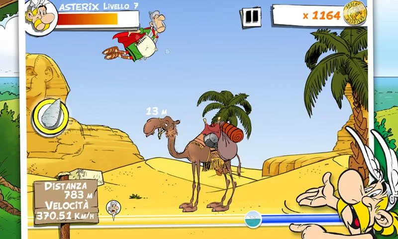  Android game   Asterix: Megaceffone   lancia più lontano possibile il povero romano!
