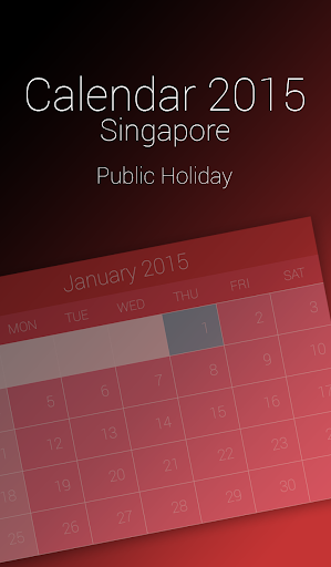 Singapore Calendar 2015