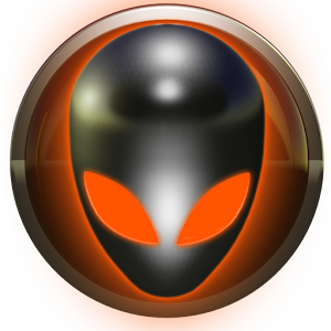 poweramp skin alien orange logo