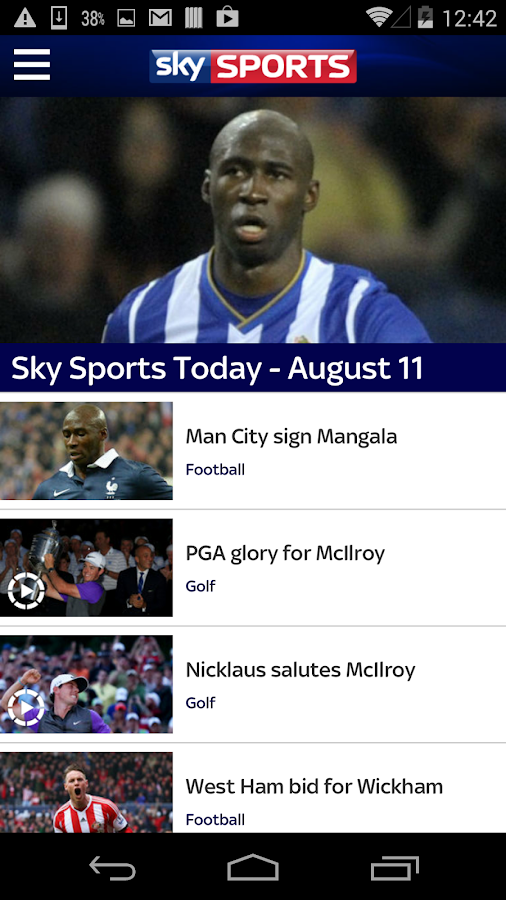 Sky Sports for Android AndroidApps auf Google Play