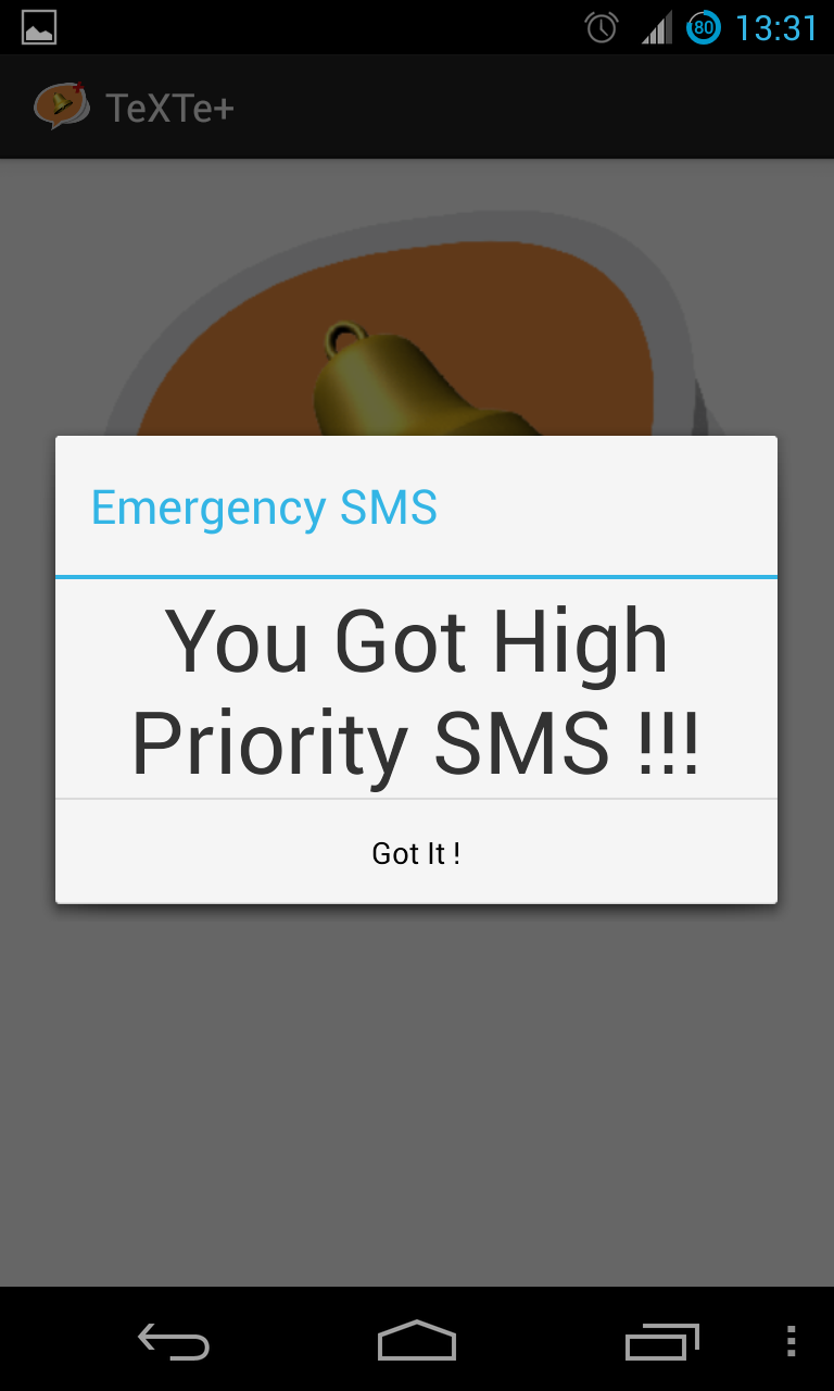 TeXTe+ Enhaced Emergency SMS Screen 2