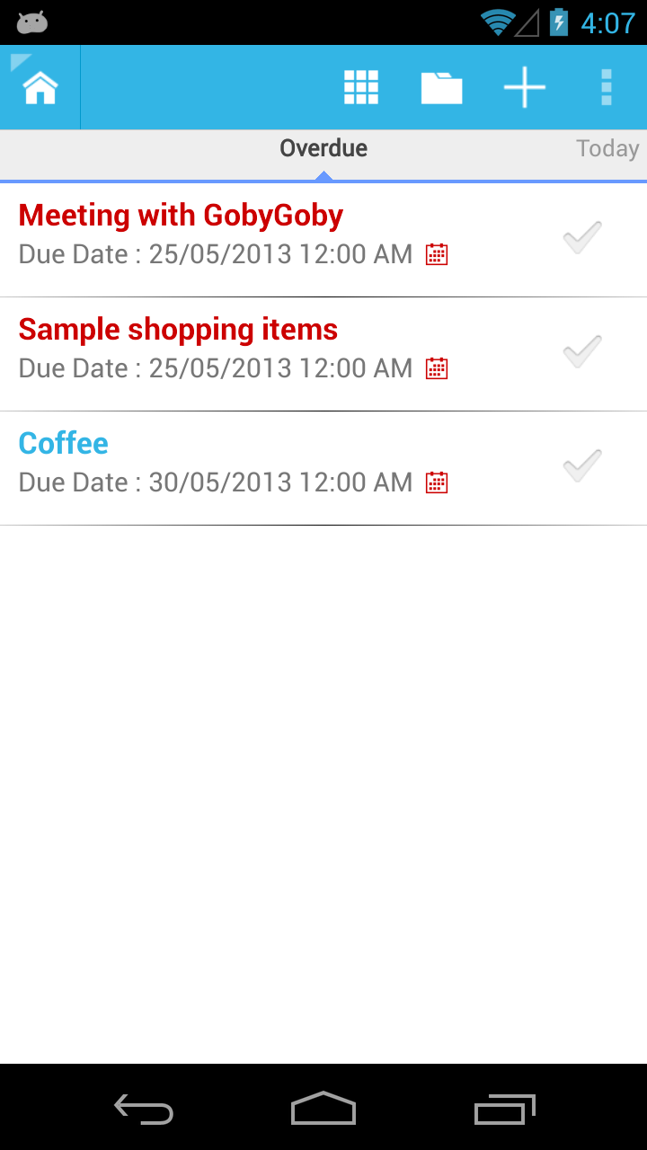 Goby Task List | To-do List Screen 2