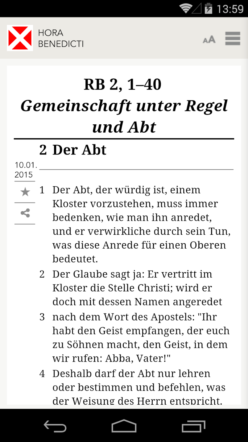 Hora Benedicti Screen 3
