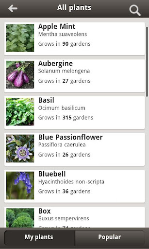 MyGarden App Screen Shot