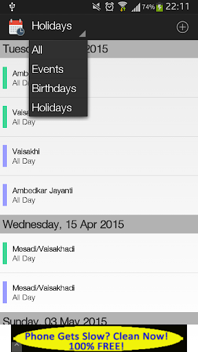 Agenda Calendar