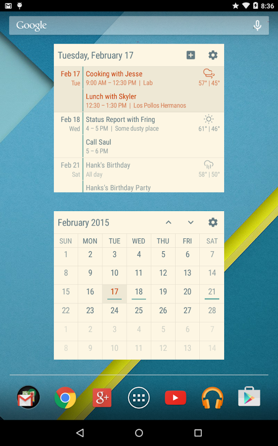    Event Flow Calendar Widget- screenshot  