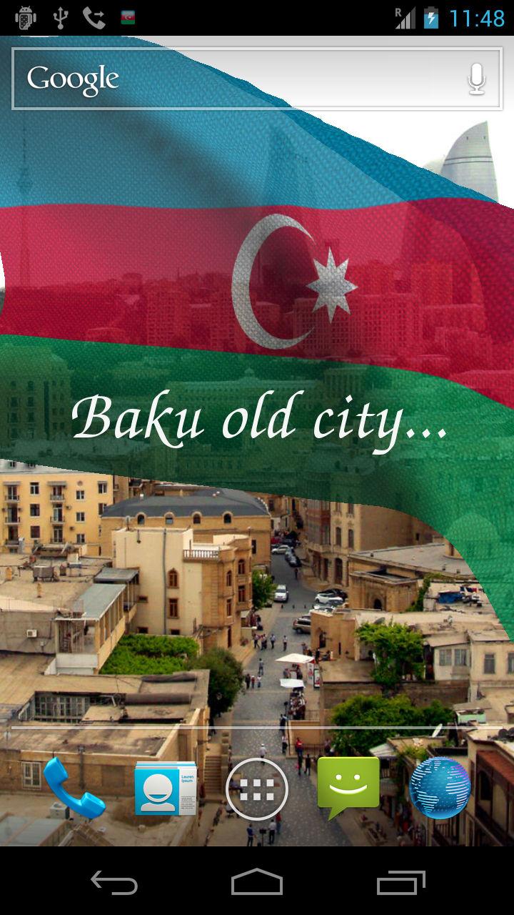 3D Azerbaijan Flag Screen 3