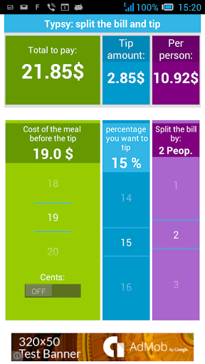 Typsy: split the bill and tip