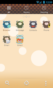 Pig Bear GOLauncher Theme