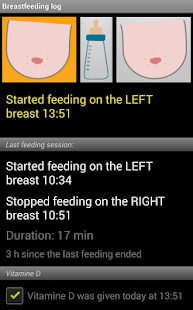 Breastfeeding log