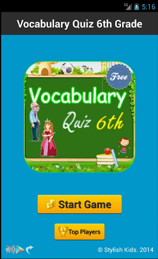 Vocabulary Quiz 6th Grade