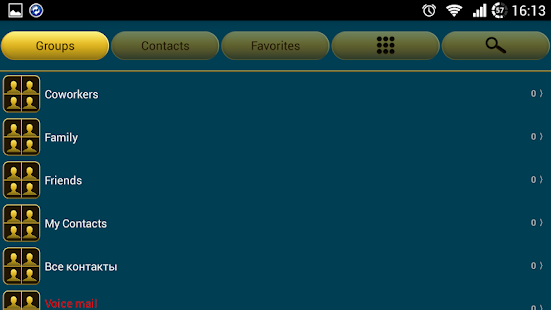 exDialer B-Gold theme - screenshot thumbnail