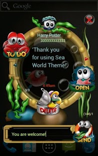 Free Download GO SMS Sea World Popup Theme APK for Android
