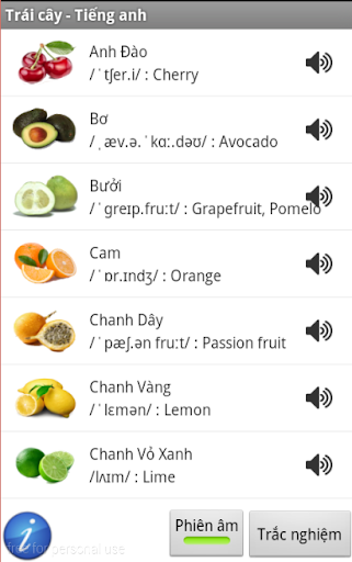 【免費教育App】Tiếng Anh Thông Dụng: Trái Cây-APP點子