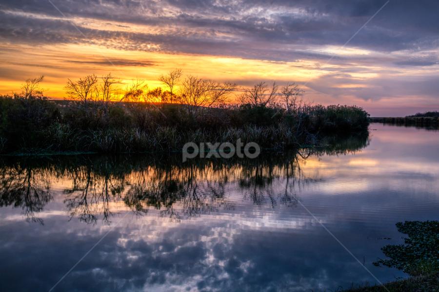 Sunrise on the Canal by Shane Adams - Landscapes Sunsets & Sunrises